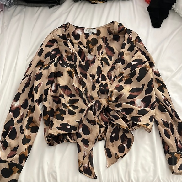 Hayden Tops - Leopard Print Hayden Tie Top